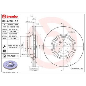 09.A599.11 Тормозной диск BREMBO     