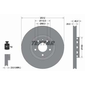 92106105  Brake disc TEXTAR  - Top1autovaruosad