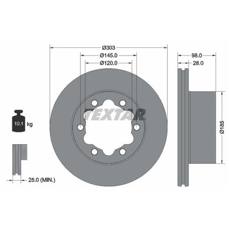 92295303 Brake Disc TEXTAR