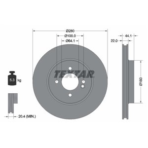 92157905 Тормозной диск TEXTAR - Top1autovaruosad