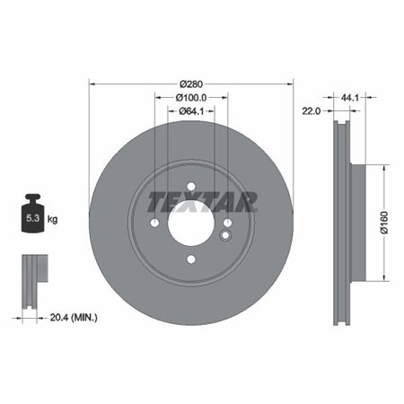 92157905 Brake Disc TEXTAR