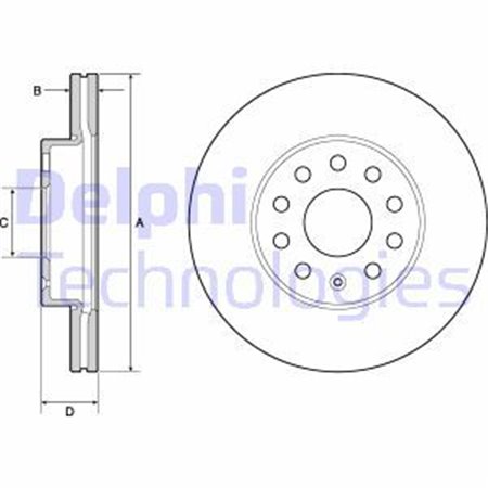 BG4701C Brake Disc DELPHI