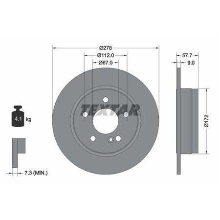 92163100 Brake Disc TEXTAR