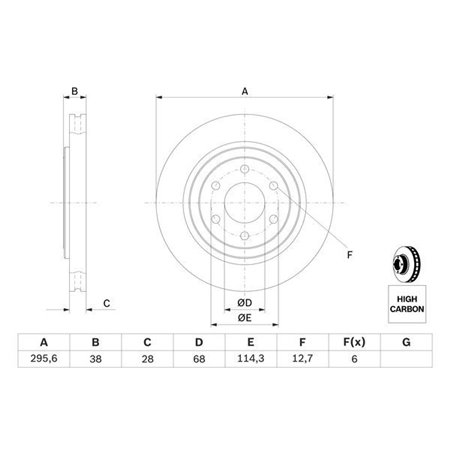 0 986 479 356 Тормозной диск BOSCH