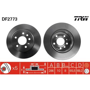 DF2773  Brake disc TRW  - Top1autovaruosad