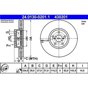 24.0130-0201.1  Brake disc ATE 