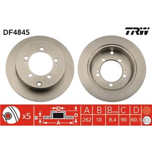 DF4845 Brake Disc TRW - Top1autovaruosad