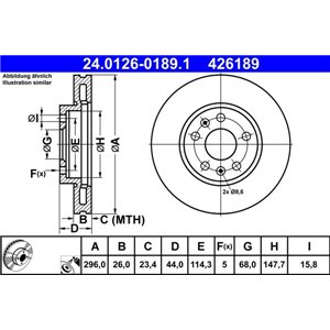 24.0126-0189.1 Тормозной диск ATE     