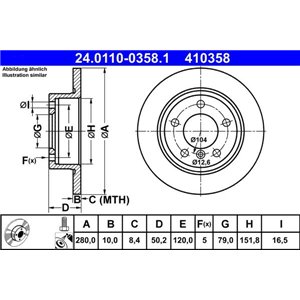 24.0110-0358.1 Тормозной диск ATE     