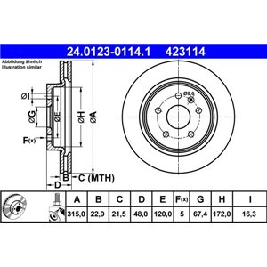 24.0123-0114.1 Тормозной диск ATE - Top1autovaruosad