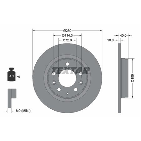 92125603 Brake Disc TEXTAR