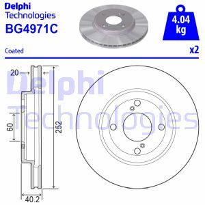 BG4971C  Brake disc DELPHI 
