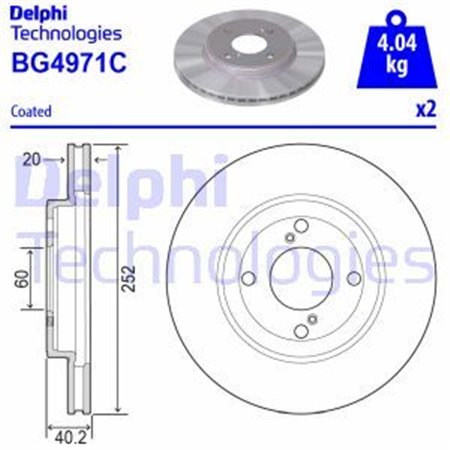 BG4971C Brake Disc DELPHI