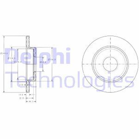 BG3673 Brake Disc DELPHI