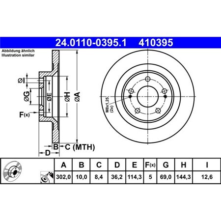 24.0110-0395.1 Bromsskiva ATE