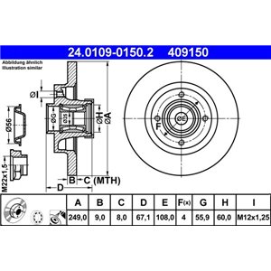 24.0109-0150.2 Тормозной диск ATE - Top1autovaruosad