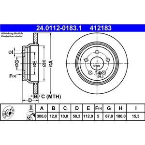 24.0112-0183.1 Тормозной диск ATE - Top1autovaruosad