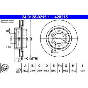 24.0128-0215.1 Тормозной диск ATE - Top1autovaruosad