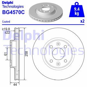 BG4570C Тормозной диск DELPHI     