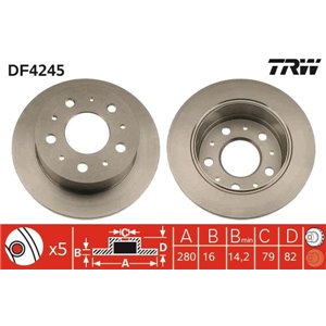 DF4245 Brake Disc TRW - Top1autovaruosad