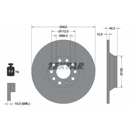 92132503 Brake Disc TEXTAR