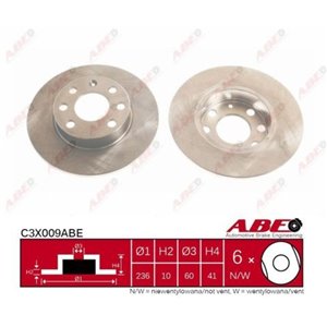 C3X009ABE  Brake disc ABE 