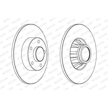 DDF1498C-1 Brake Disc FERODO