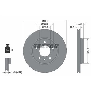 92121403 Тормозной диск TEXTAR - Top1autovaruosad