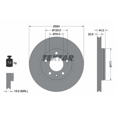 92121403 Brake Disc TEXTAR