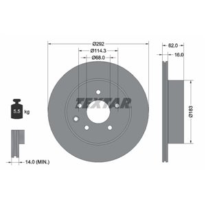 92144003 Тормозной диск TEXTAR - Top1autovaruosad