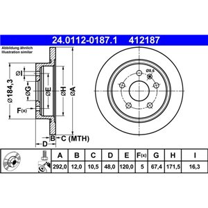 24.0112-0187.1 Тормозной диск ATE - Top1autovaruosad