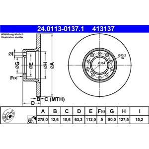 24.0113-0137.1  Brake disc ATE 