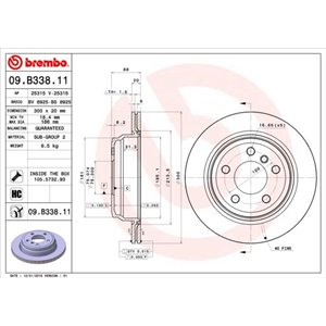 09.B338.11 Тормозной диск BREMBO     