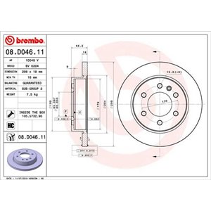 08.D046.11  Brake disc BREMBO 