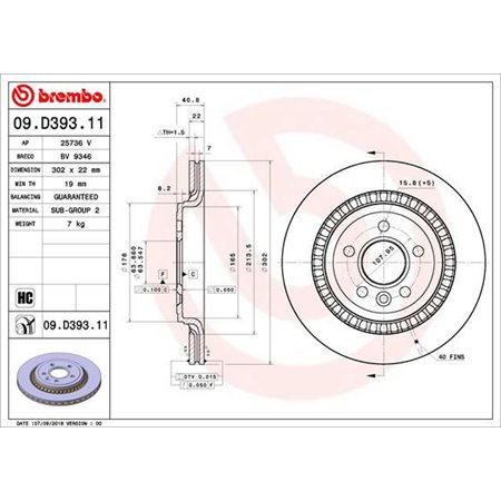 09.D393.11 Piduriketas BREMBO