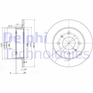 BG2633 Brake Disc DELPHI - Top1autovaruosad