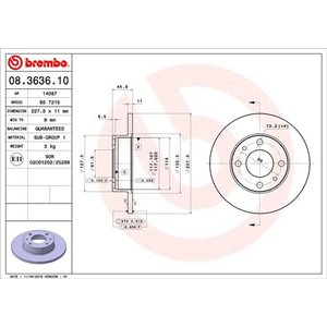 08.3636.10  Brake disc BREMBO 