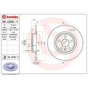 08.C208.11  Brake disc BREMBO 