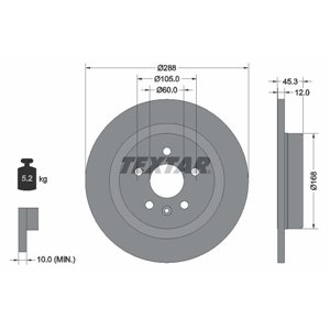 92275203 Тормозной диск TEXTAR - Top1autovaruosad