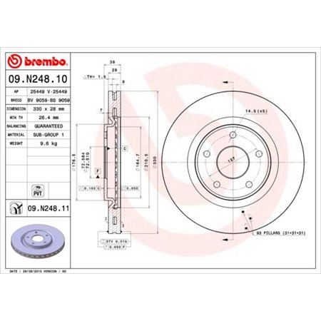 09.N248.11 Brake Disc BREMBO