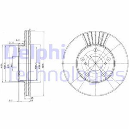 BG3856 Тормозной диск DELPHI