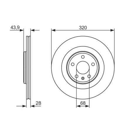 0 986 479 552 Тормозной диск BOSCH