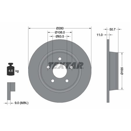 92238903 Brake Disc TEXTAR