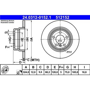 24.0312-0152.1 Тормозной диск ATE - Top1autovaruosad