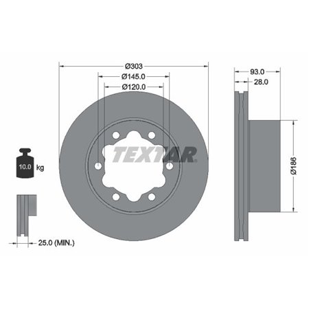 93143403 Brake Disc TEXTAR