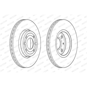 DDF1978  Brake disc FERODO 