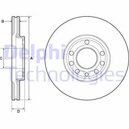 BG3713C Brake Disc DELPHI