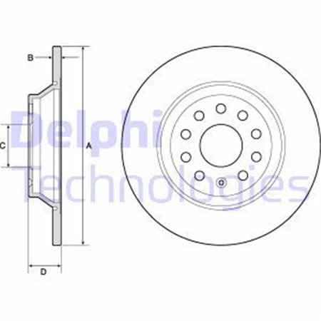 BG4751C Brake Disc DELPHI