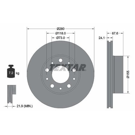 92275103 Brake Disc TEXTAR