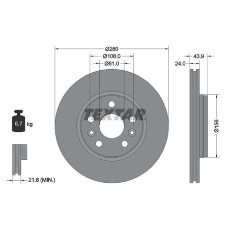 92202403 Brake Disc TEXTAR